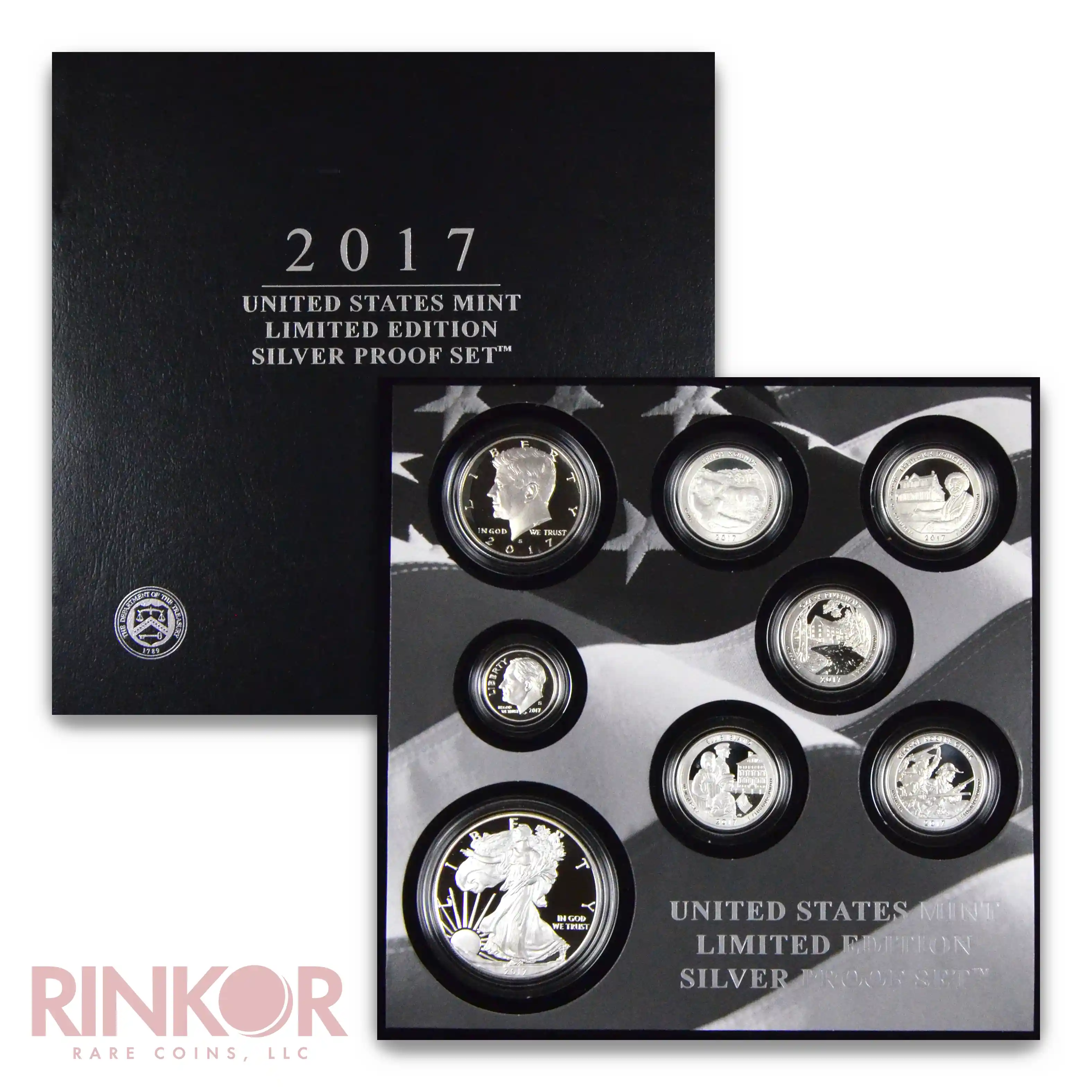 2017-S Limited Edition Silver 8-Coin Proof Set (Box and CoA)