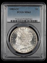 1883 CC $1 PCGS MS63