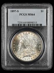 1897-S $1 PCGS MS 64