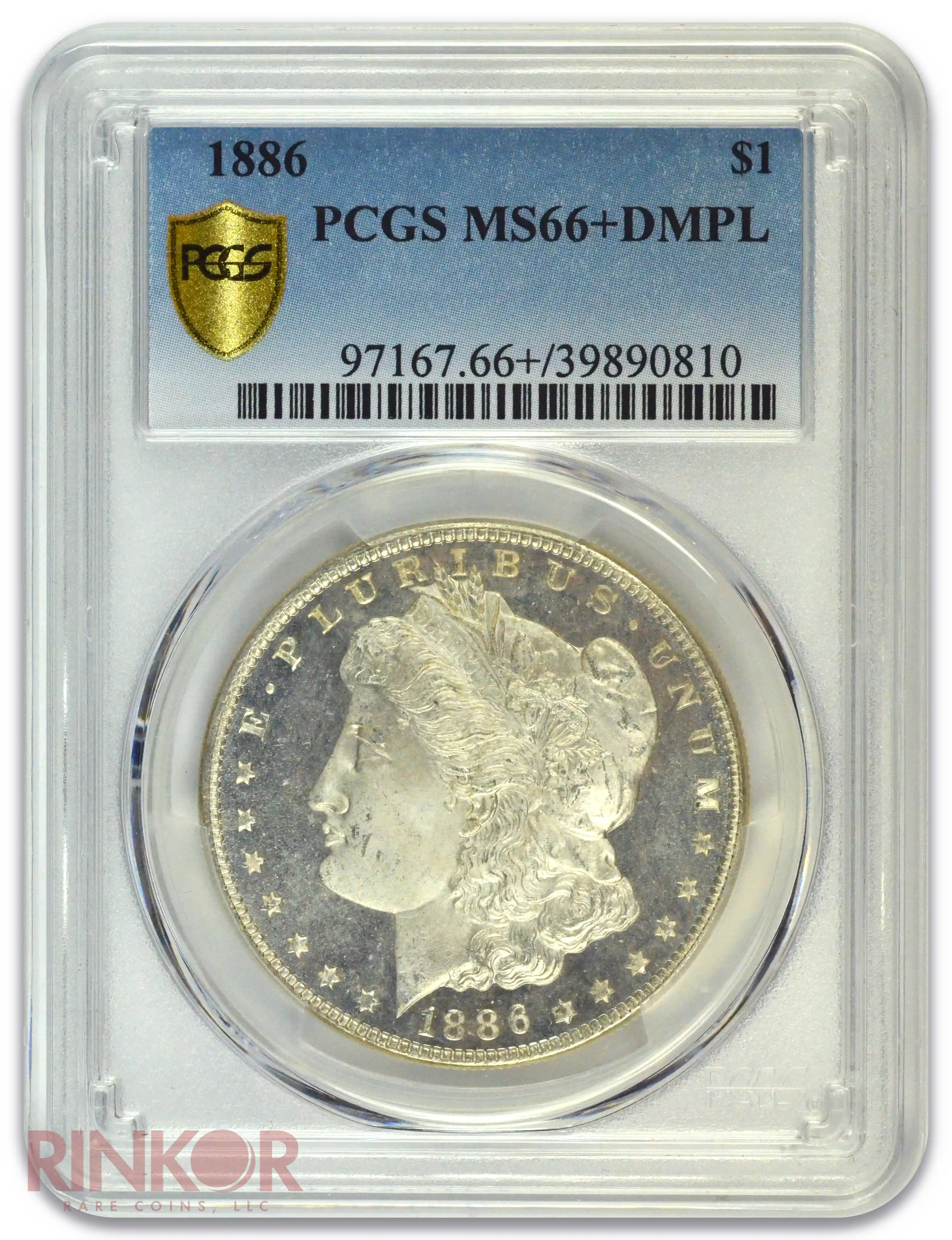 1886 $1 Morgan Dollar PCGS MS 66+ DMPL