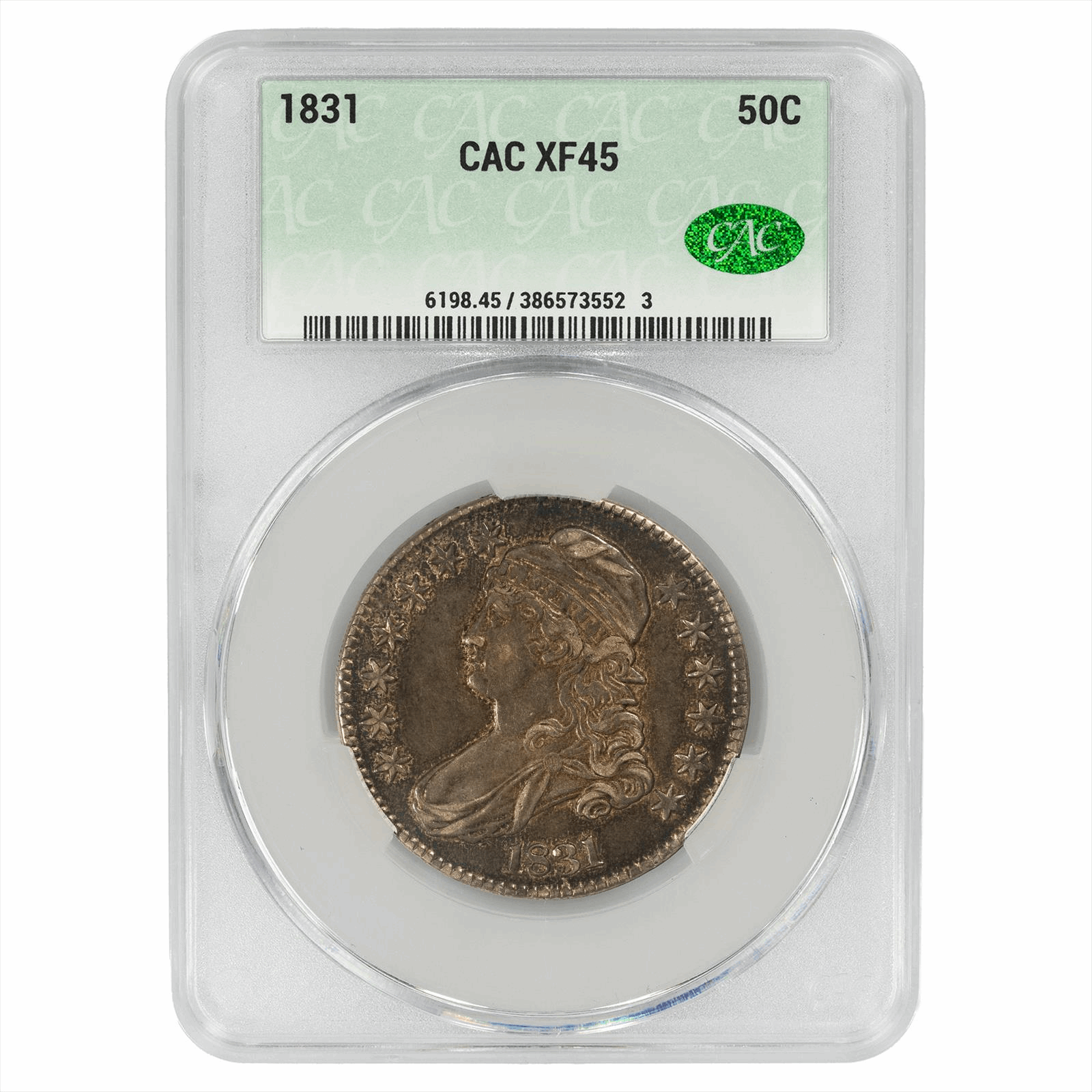 1831 Capped Bust Half Dollar 50C XF 45 CAC