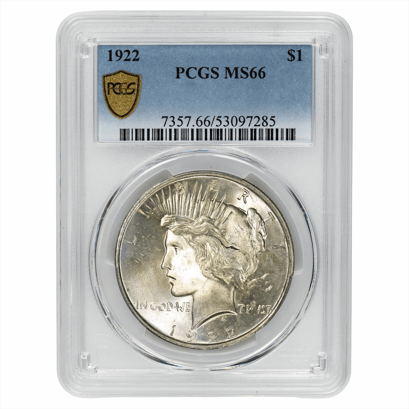 1922 $1 PCGS MS 66