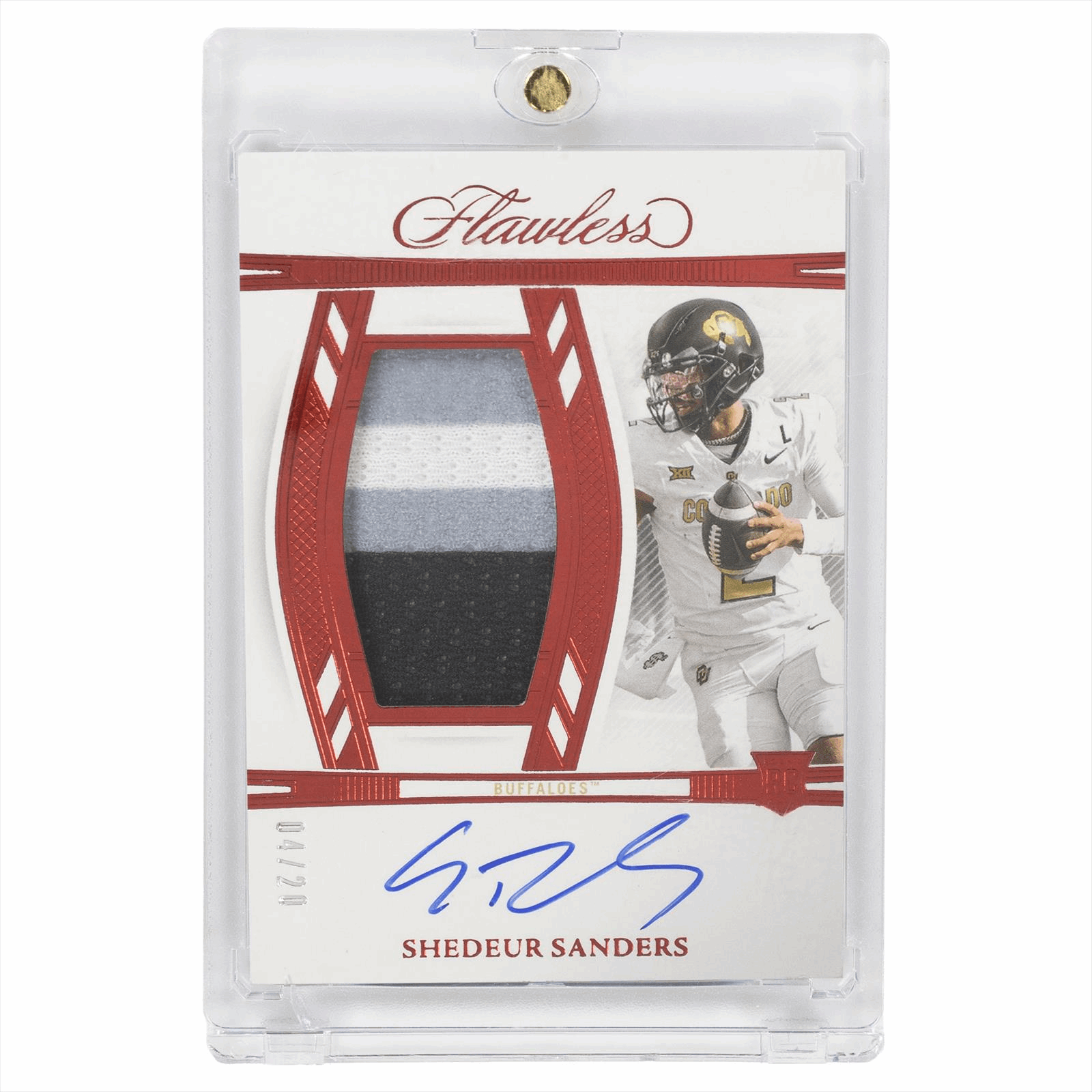 2025 Panini Flawless Shedeur Sanders Auto 4 of 20 #RPAV-SSS Raw 