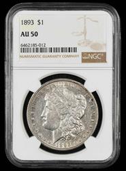 1893 $1 NGC AU-50