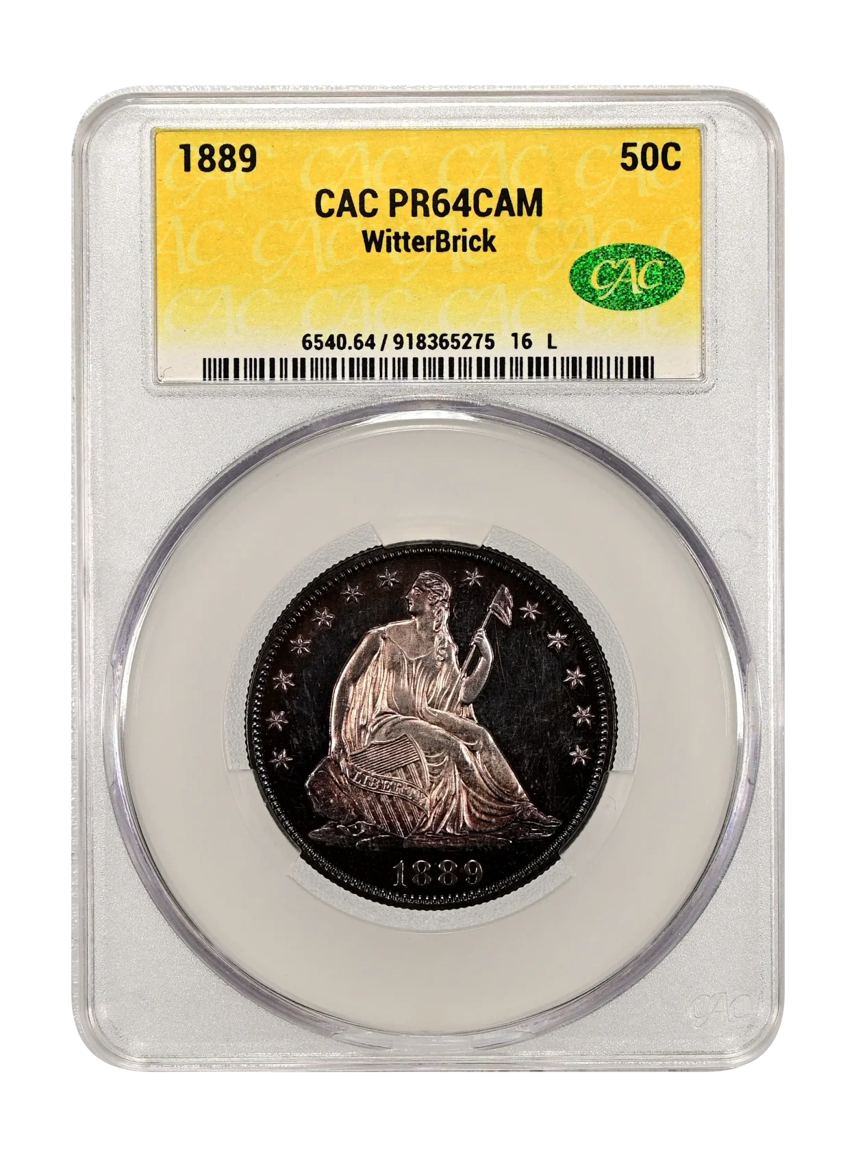 1889 50c CACG PR 64 CAM WitterBrick