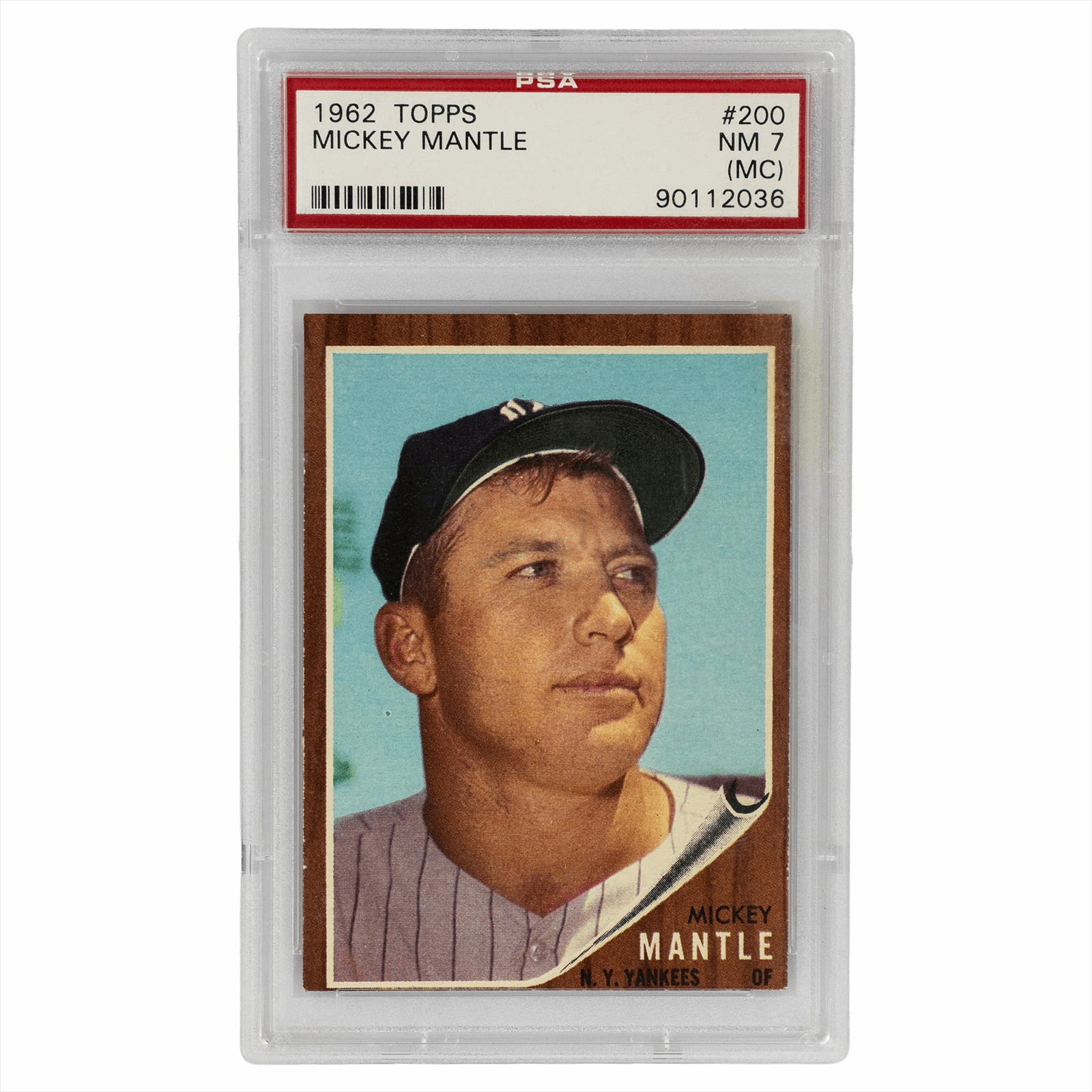 1962 Topps Mickey Mantle #200 PSA Near Mint 7 (MC)