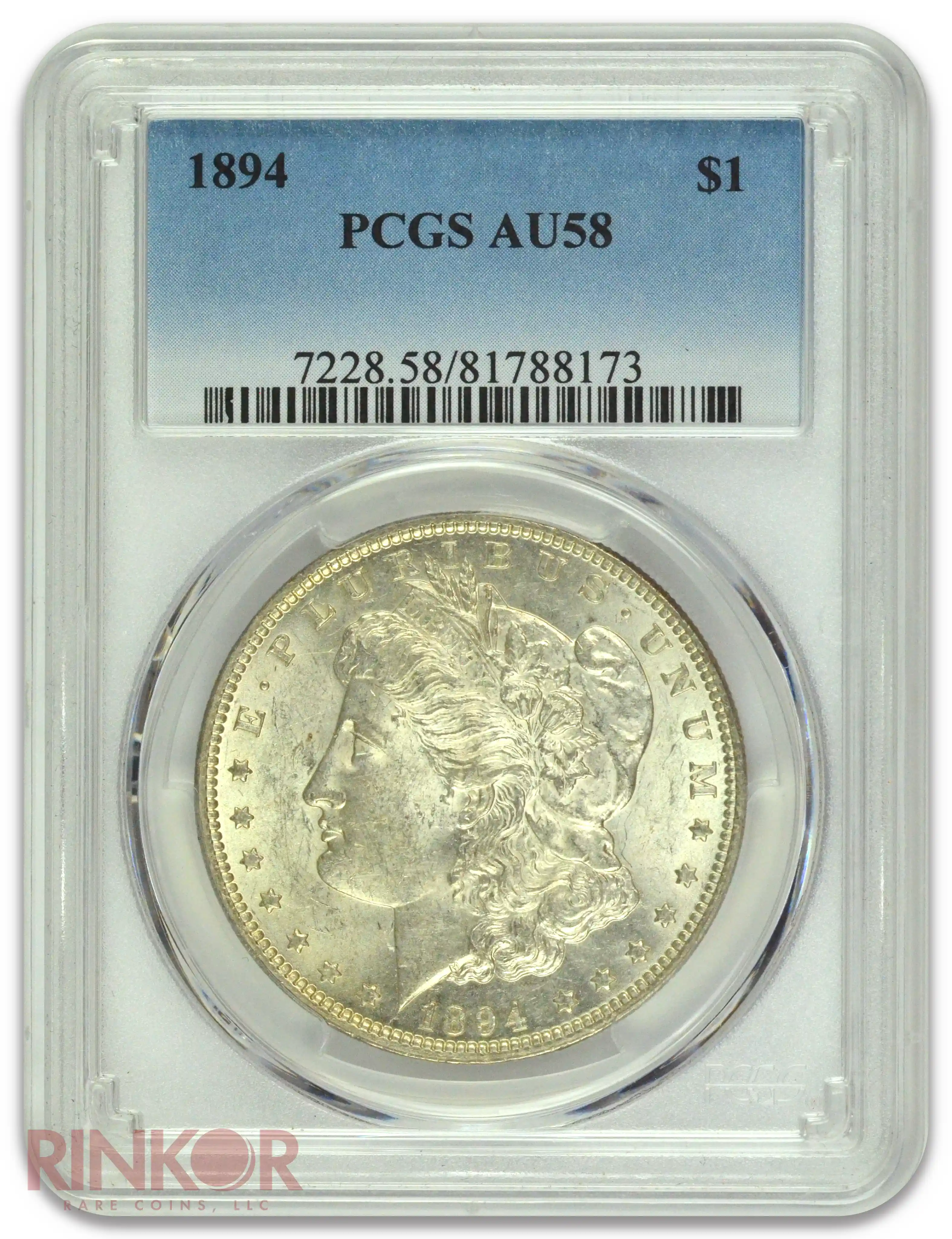 1894 $1 Morgan Dollar PCGS AU-58