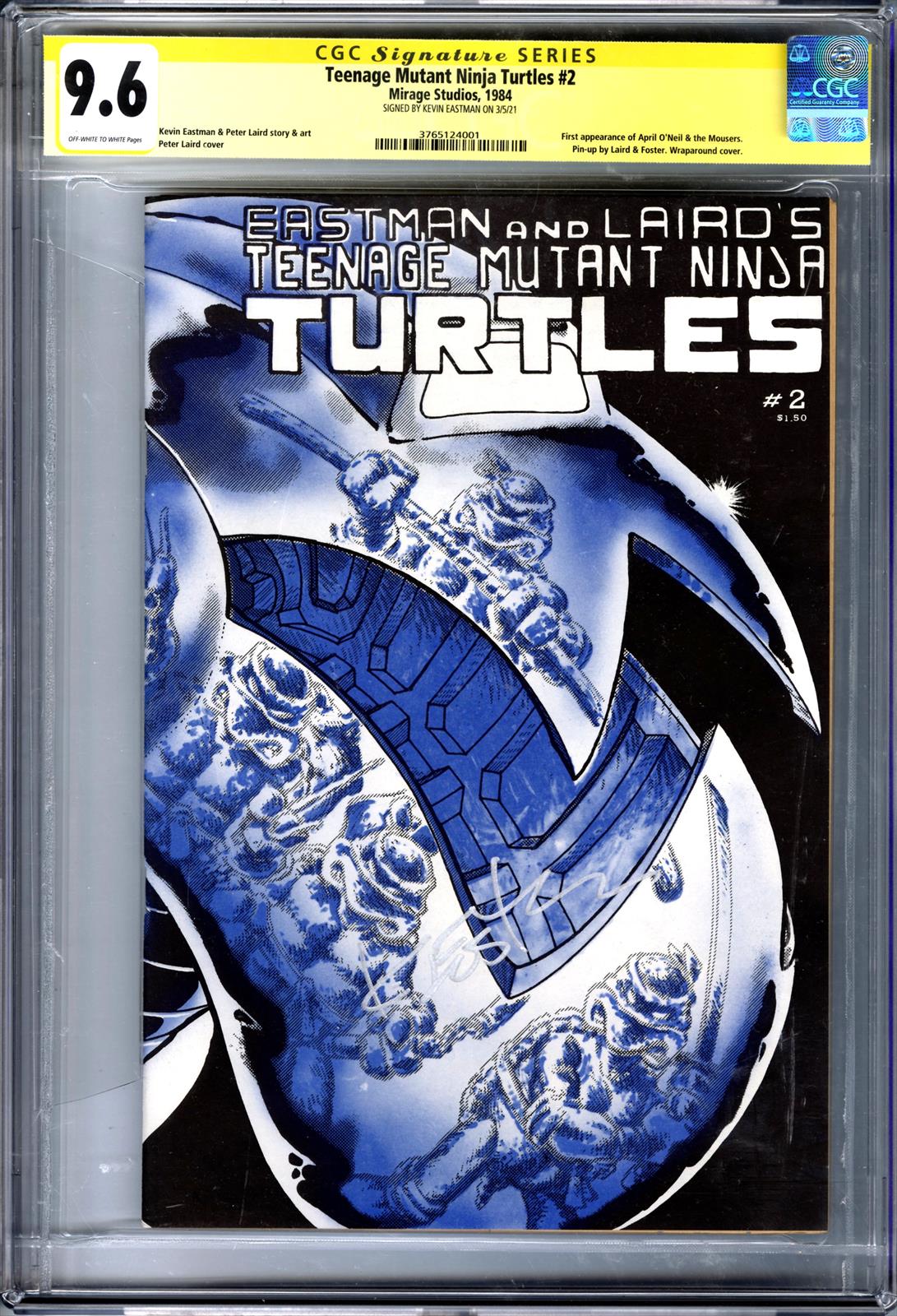 Teenage Muntant Ninja Turtles #2 Mirage Studios 1984 CGC Signature Series Signed by Kevin Eastman 