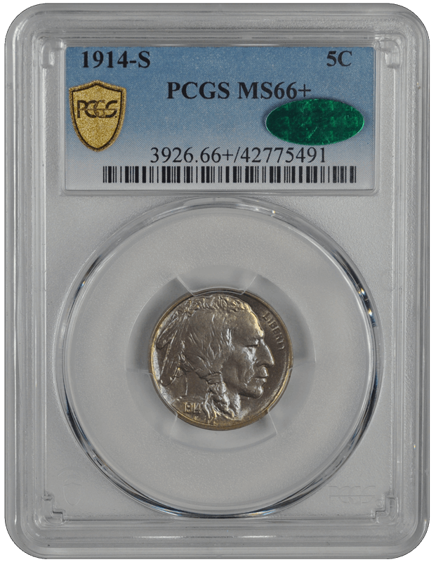 1914-S Buffalo PCGS CAC MS 66+