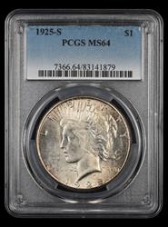 1925 S $1 PCGS  MS64