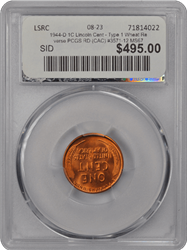 1944-D Lincoln Cent PCGS RD (CAC) #3571-12 MS67