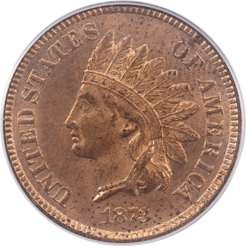 1873 Open 3 Indian Head Cent 1c PCGS MS64RD - Nice Original Coin
