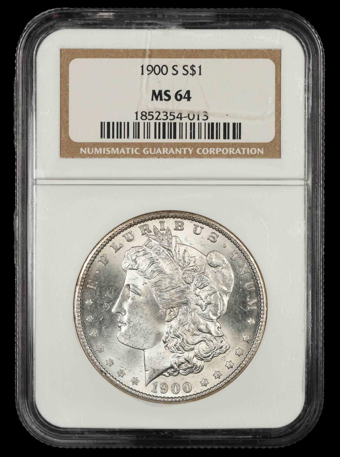 1900 S $1 NGC MS 64