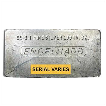 100 oz Silver Bar - Engelhard (Poured/Extruded) image 3