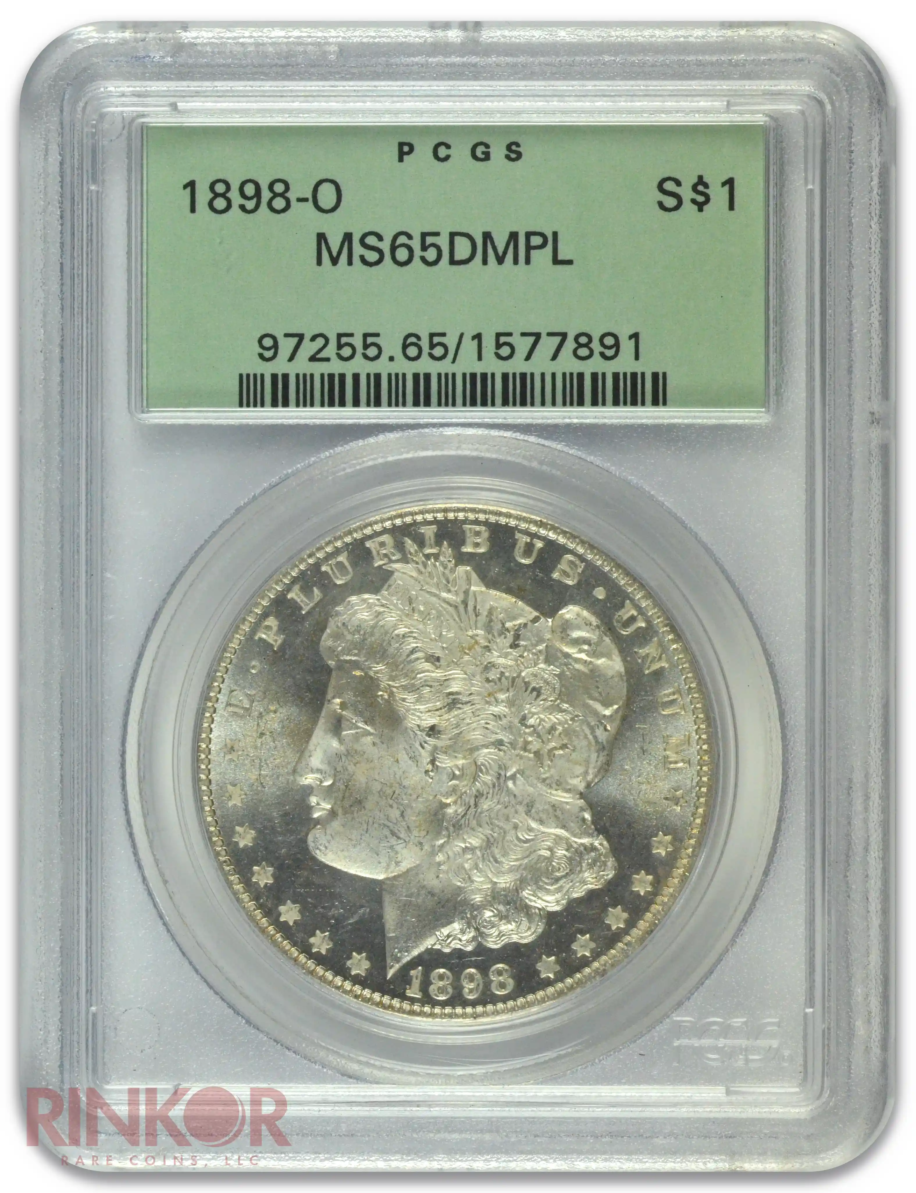 1898-O $1 Morgan Dollar PCGS MS 65 DMPL