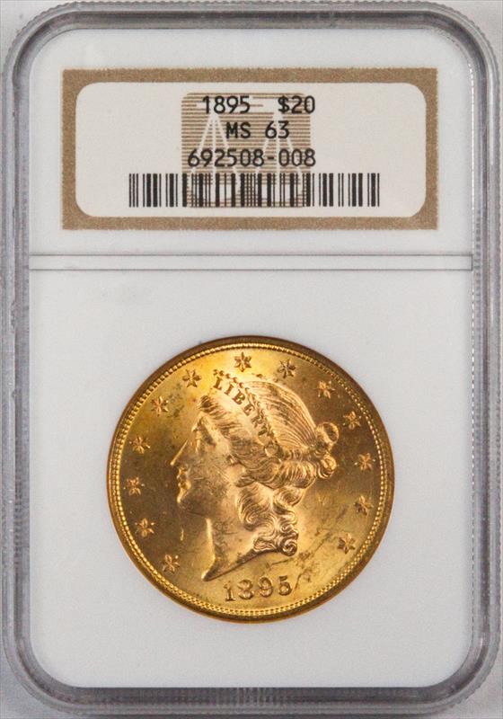 1895 Liberty Head $20 NGC MS63