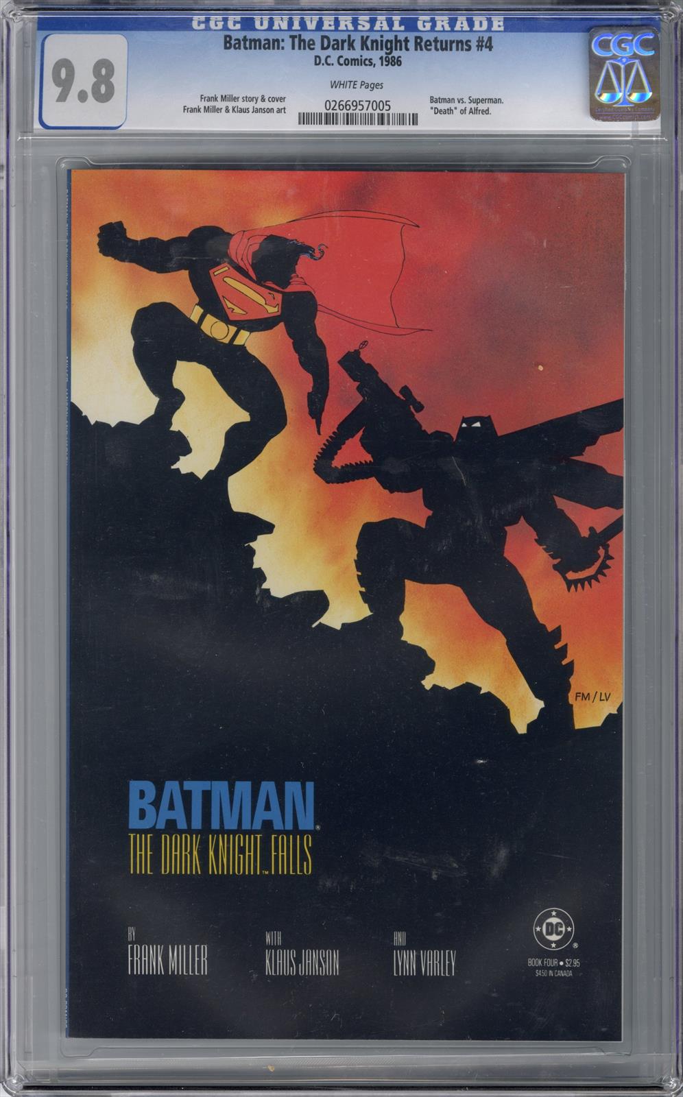 Batman: The Dark Knight Returns #4 CGC 9.8 9.8