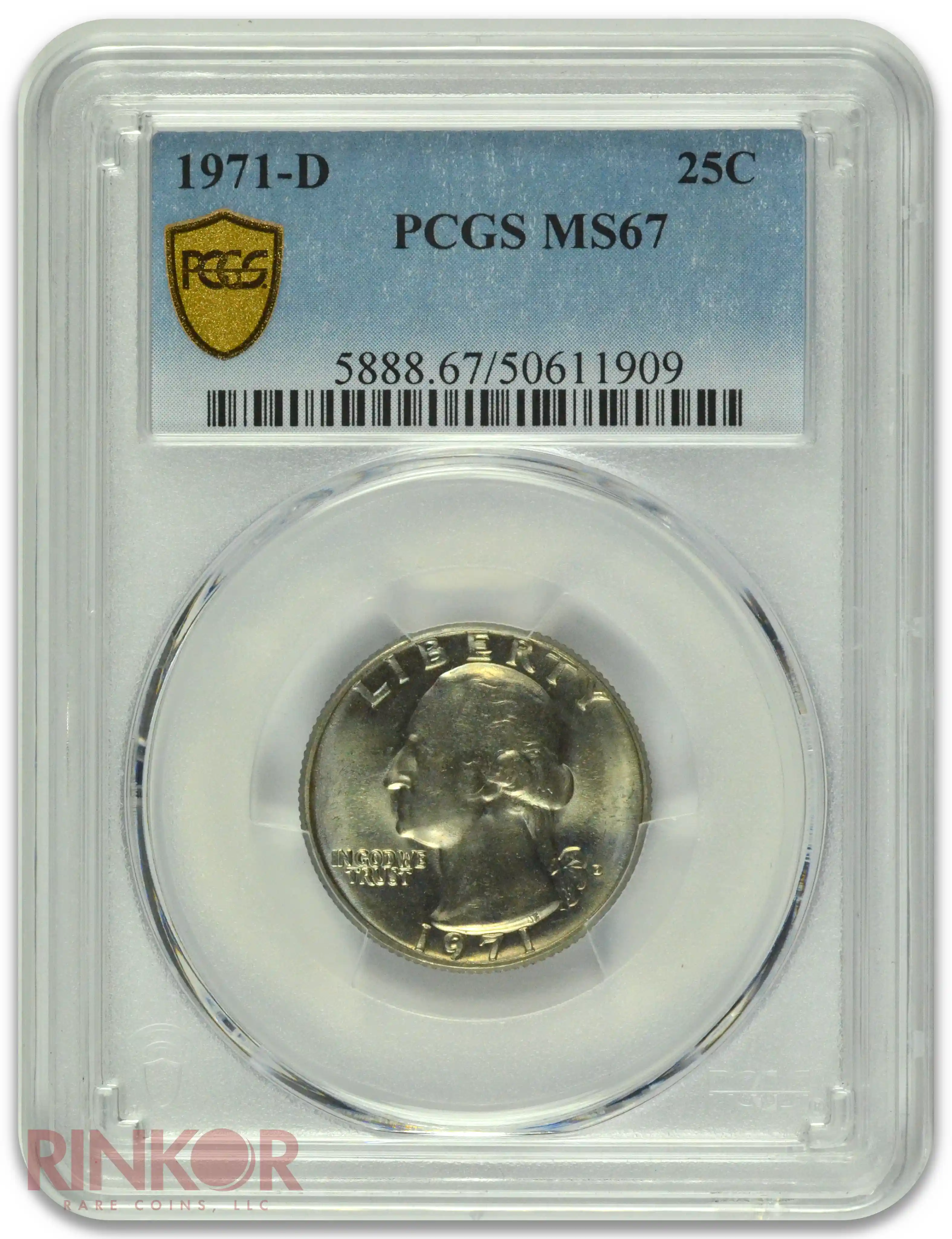 1971-D Washington Quarter PCGS MS 67