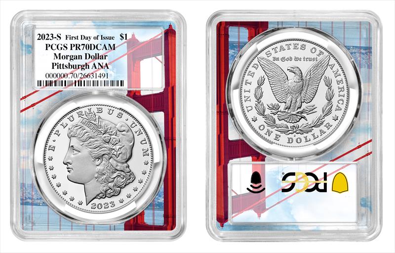 2023-S PCGS PR70 FDOI ANA RELEASE SILVER PROOF MORGAN 