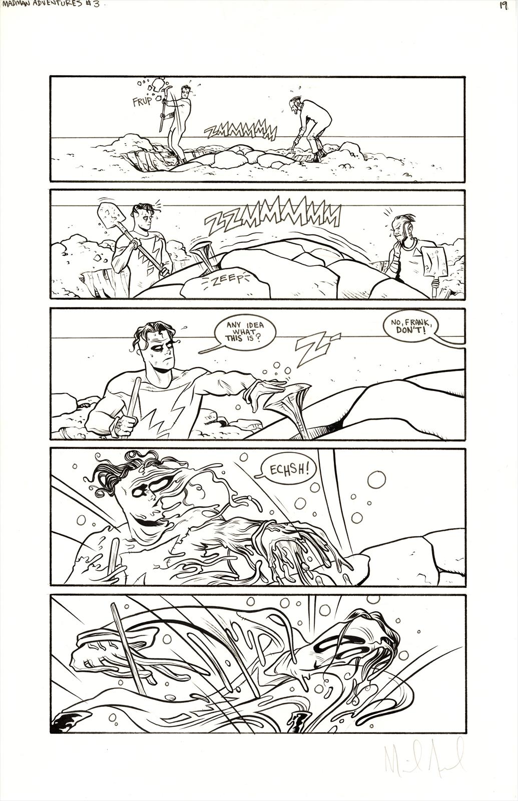 Madman Adventures #3 Page 19 Artist:  Mike Allred (Penciller) ,  Mike Allred (Inker) Media Type: Pen and Ink Art Type: Interior Page 