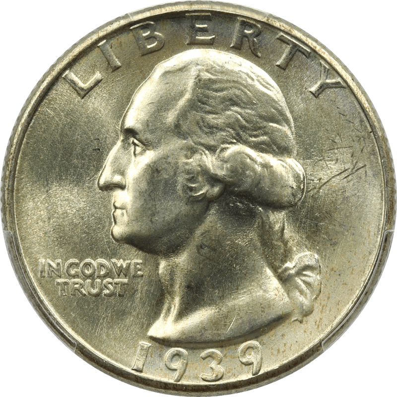 1939 Washington Quarter 25c, PCGS MS 66 