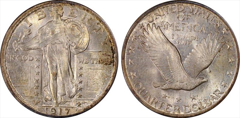 1917 Type 2 25C PCGS MS 65 FH CAC