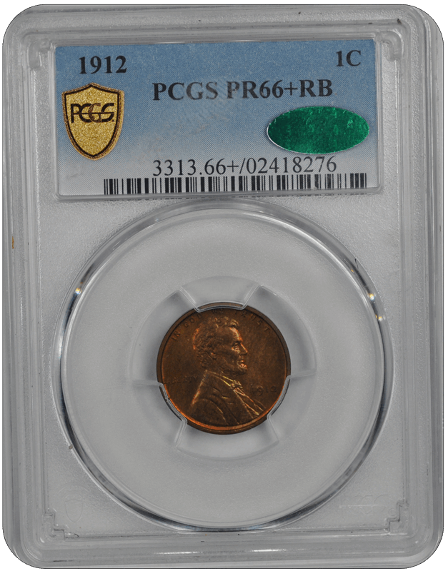 1912 1C PCGS RB (CAC) #3514-1 PR66+