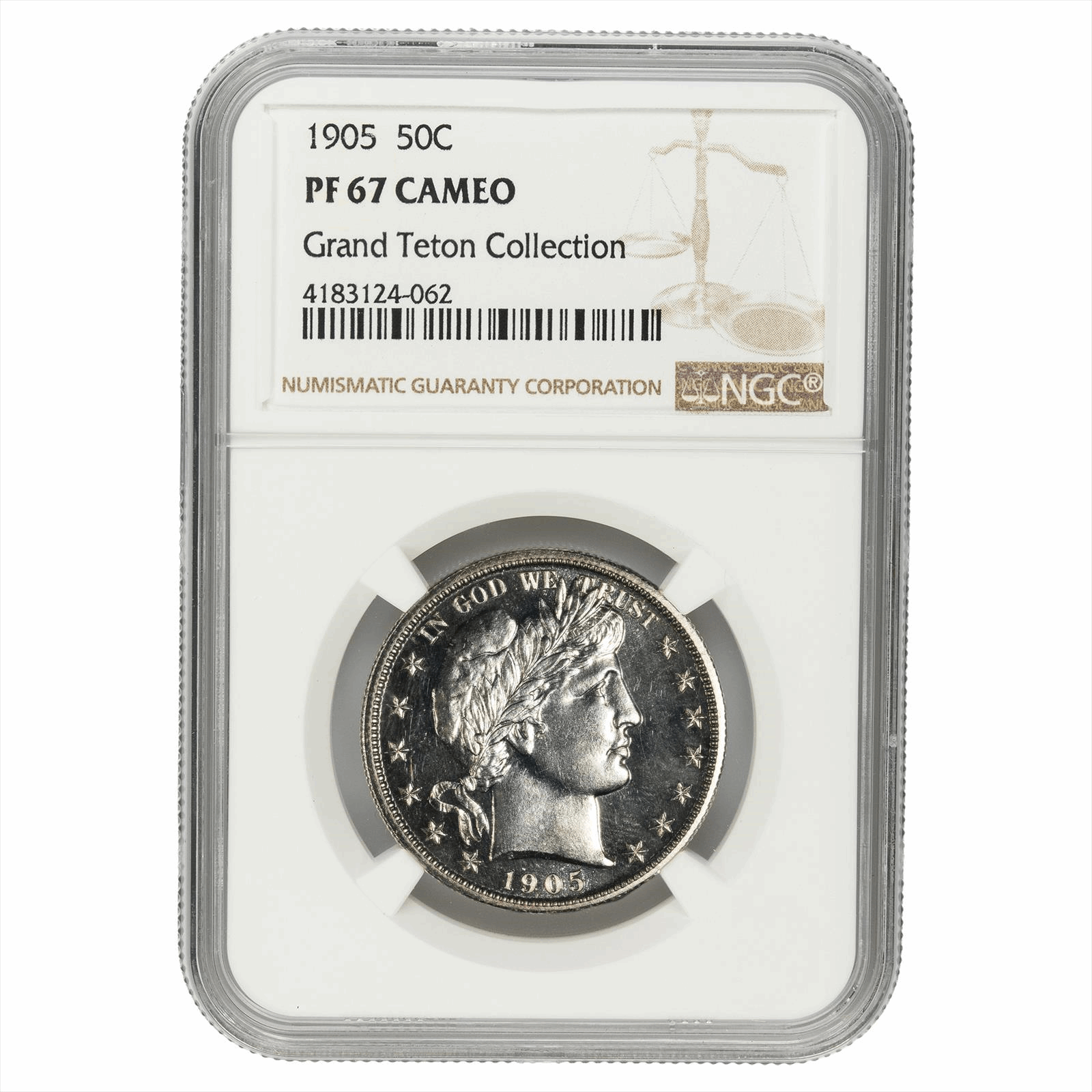 1905 Barber Half Dollar 50C Grand Teton Collection NGC PF 67 CAMEO
