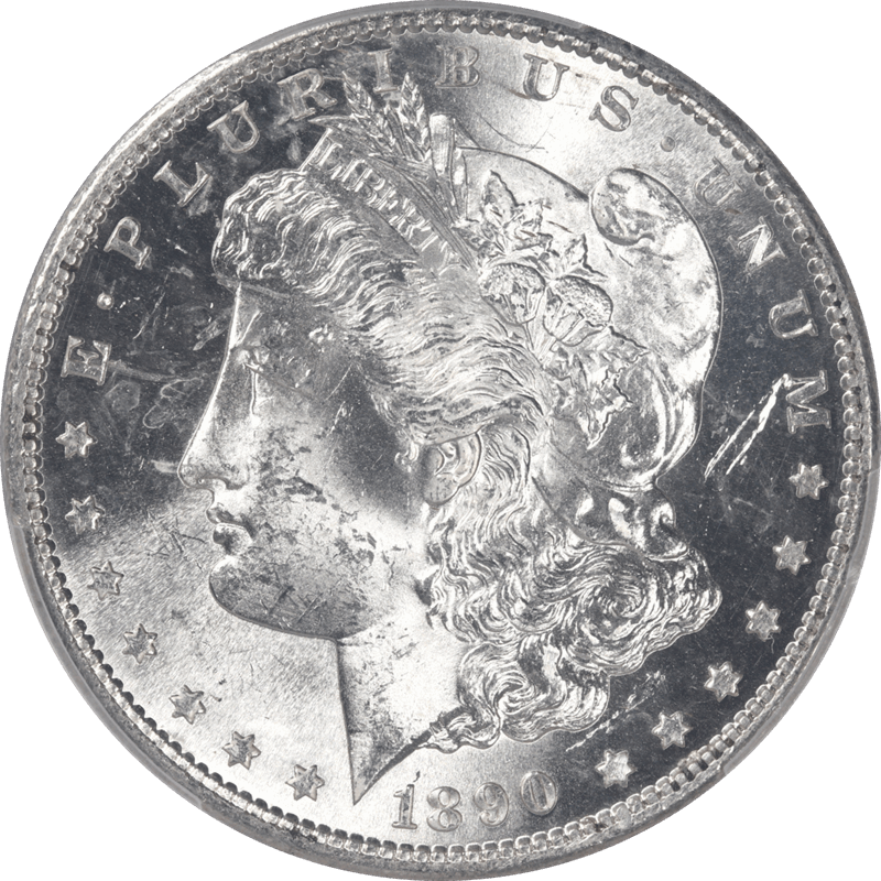 1890-S Morgan Silver Dollar $1 PCGS MS64 Frosty White