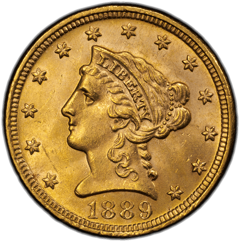 1889 $2.50 PCGS MS 64 CAC