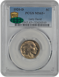 1920-D Buffalo PCGS CAC MS 65+