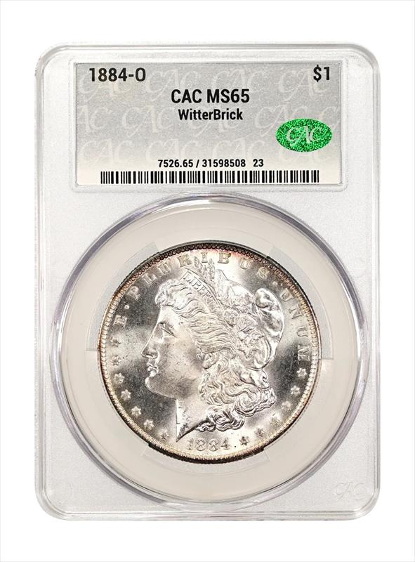 1884-O $1 CACG MS 65 WitterBrick