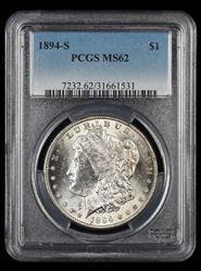 1894 S $1 PCGS  MS62