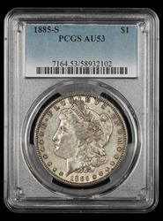 1885-S $1 PCGS AU-53