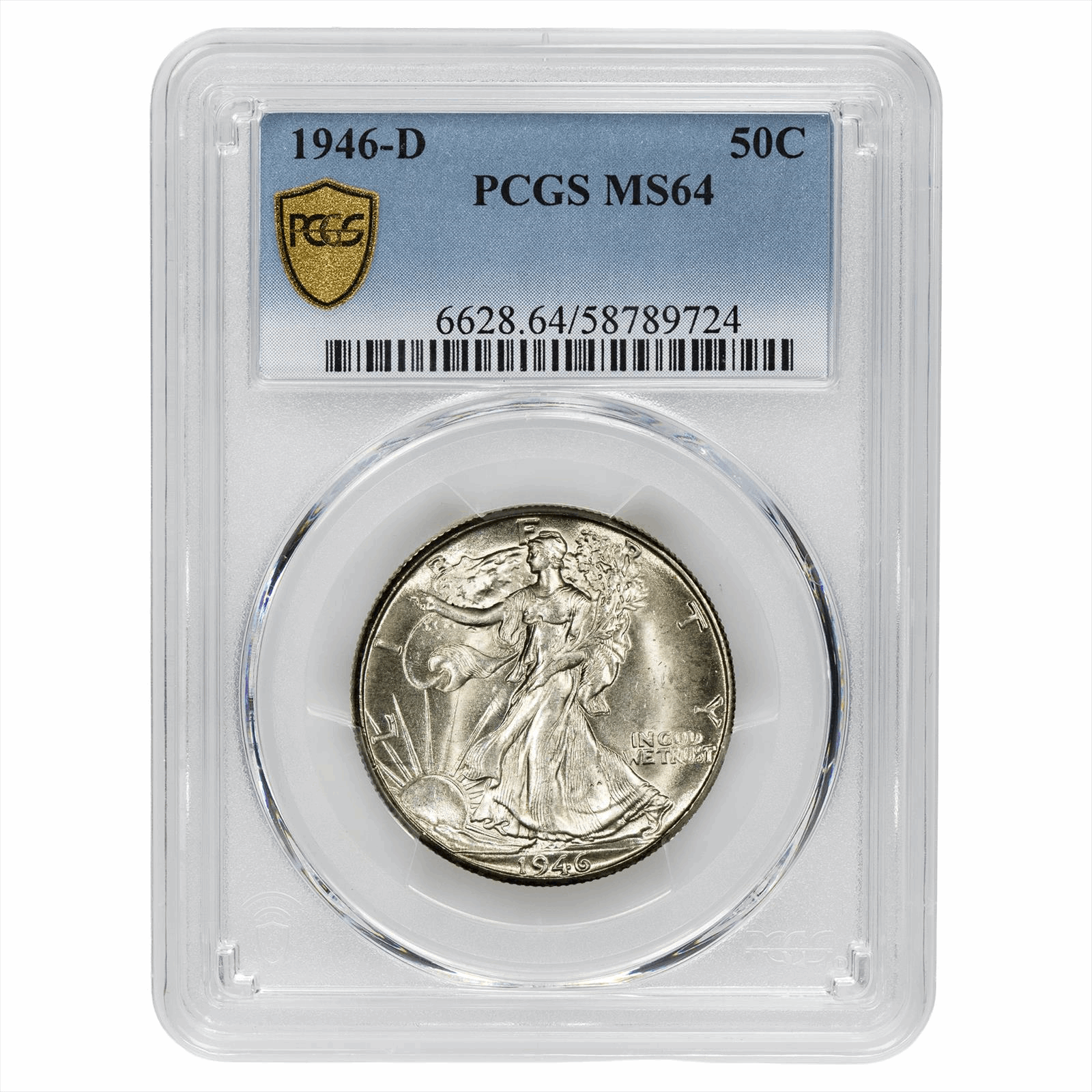 1946-D Walking Liberty Half Dollar 50C PCGS MS 64