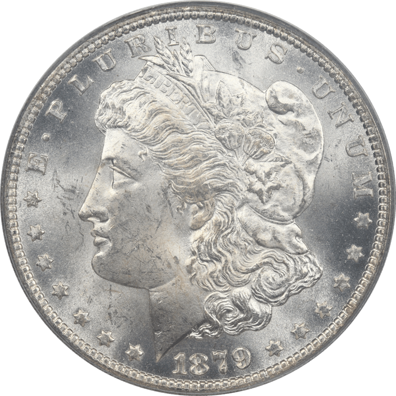 1879-O Morgan Silver Dollar $1 PCGS MS64 - Nice Lustrous White Coin