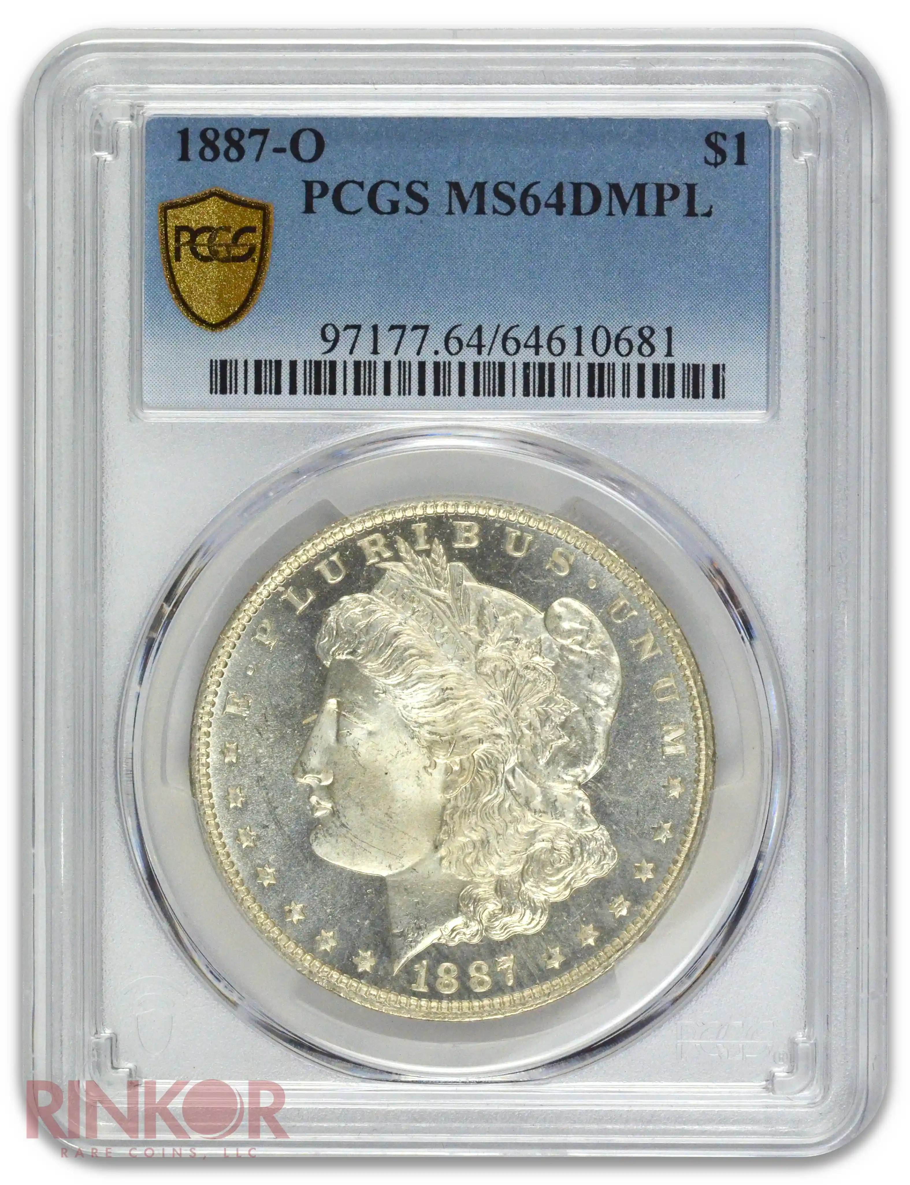 1887-O $1 Morgan Dollar PCGS MS 64 DMPL