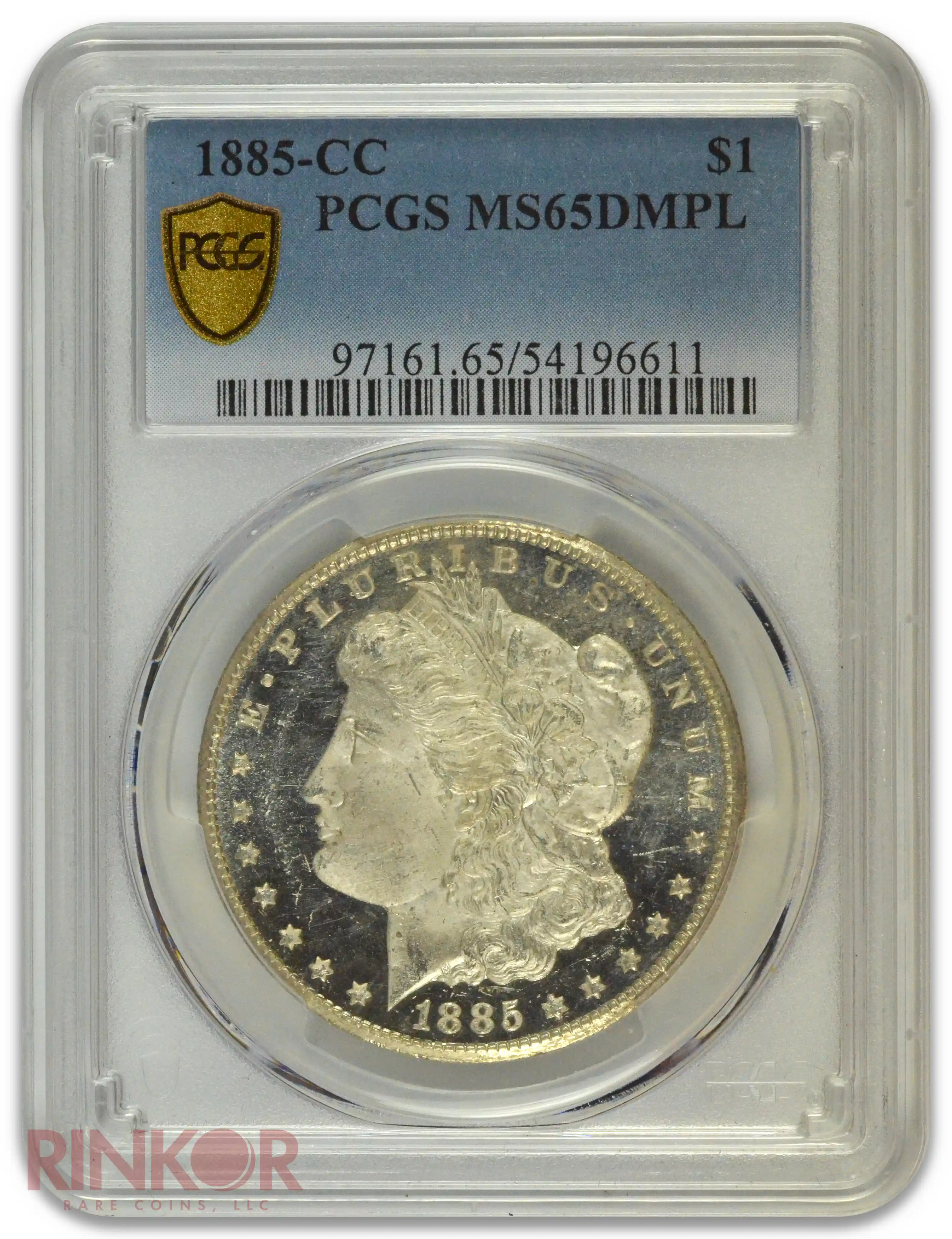 1885-CC $1 Morgan Dollar PCGS MS 65 DMPL