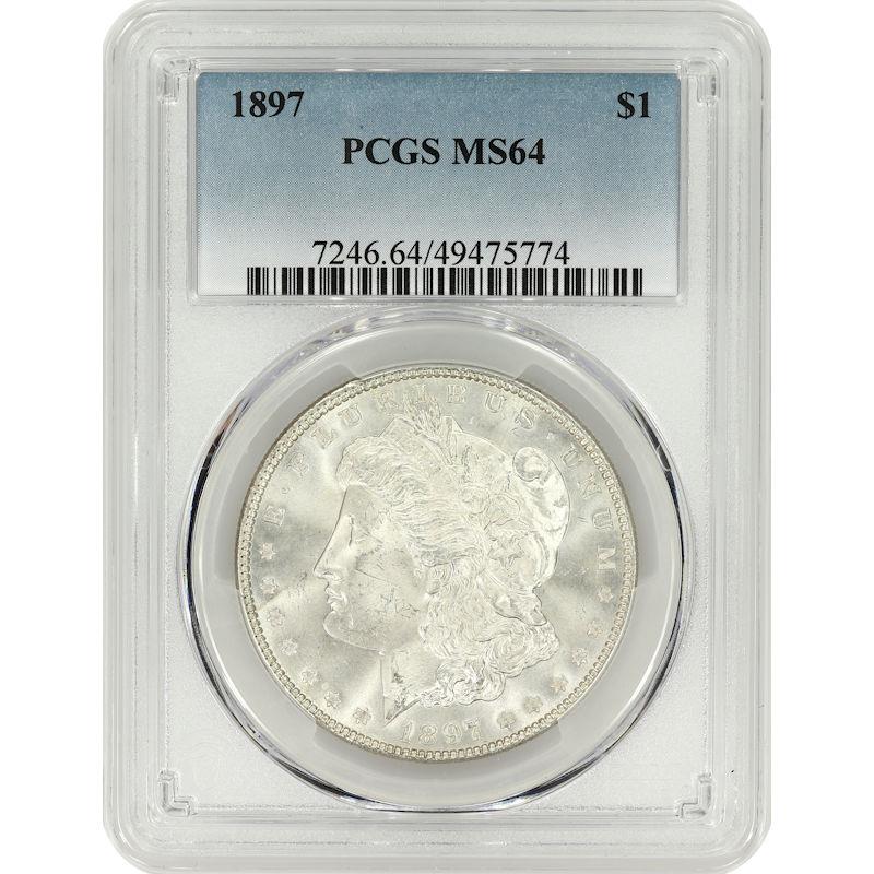 1897 Morgan Dollar $1 PCGS MS64