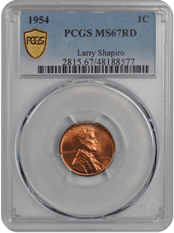 1954 Lincoln PCGS RD 67