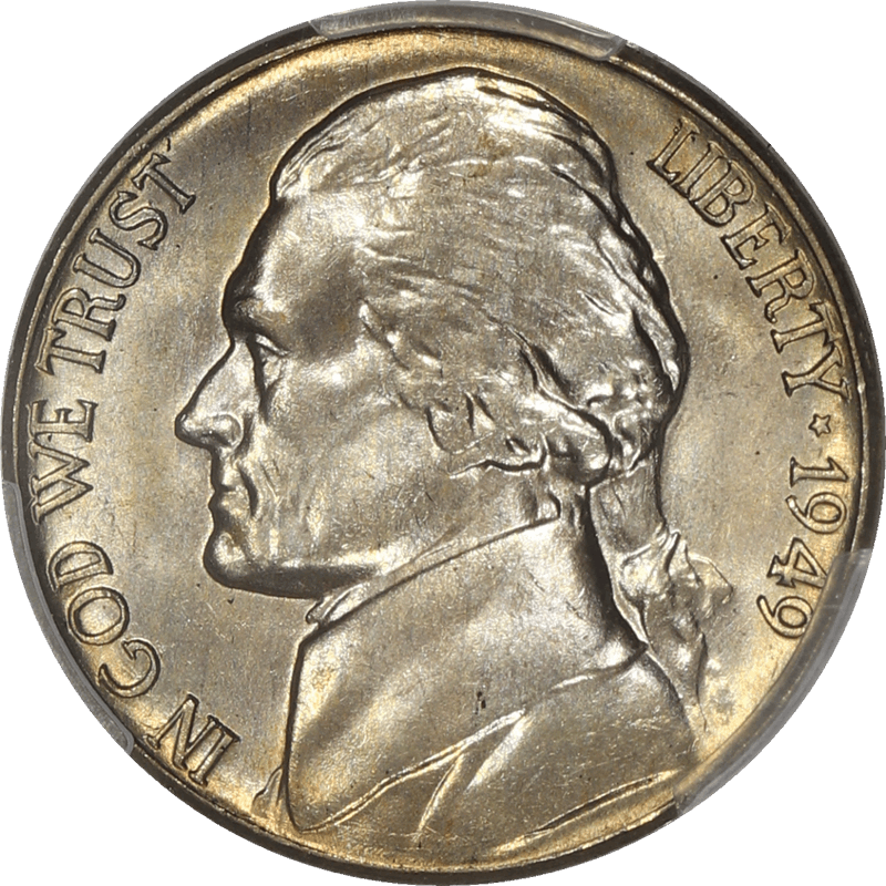 1949-D Jefferson Nickel 5c, PCGS MS 66