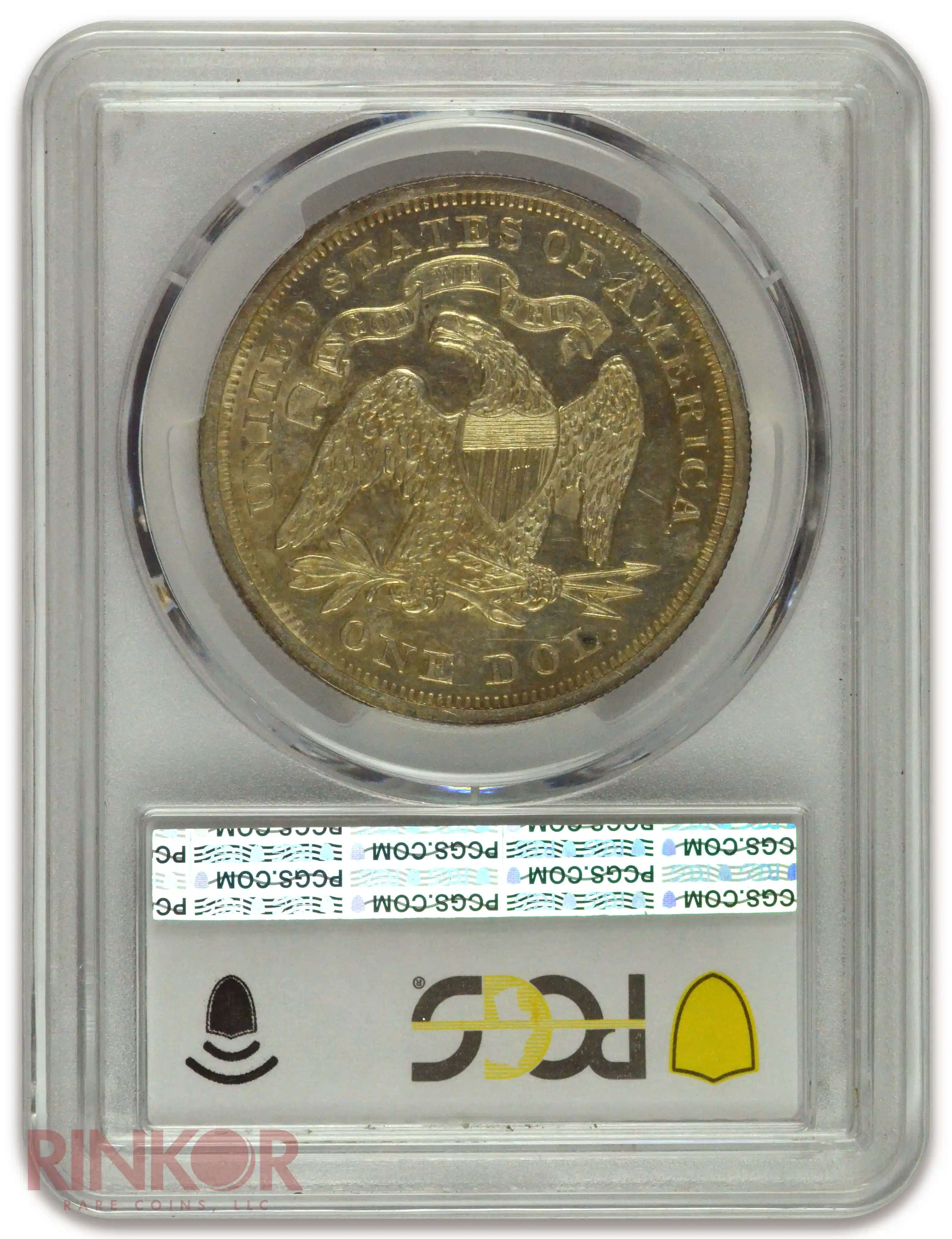 1867 $1 Seated Dollar PCGS PR-58
