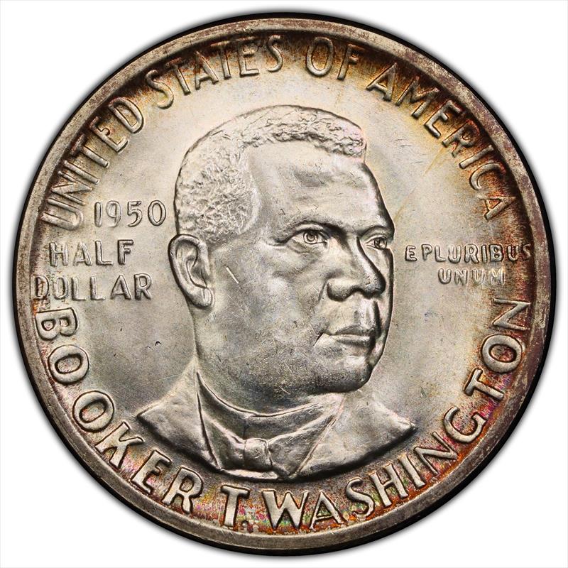 1950-D Booker T. Washington 50C PCGS MS 66 CAC