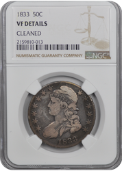 1833 Capped Bust Half Dollar NGC VF