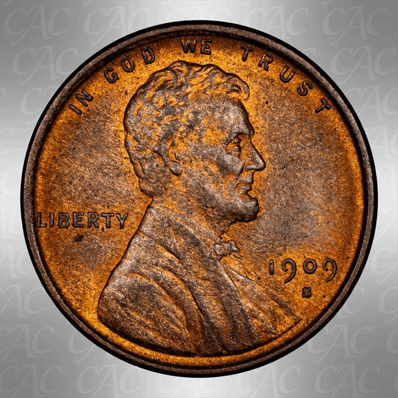 1909-S VDB 1C CACG MS 64 RB