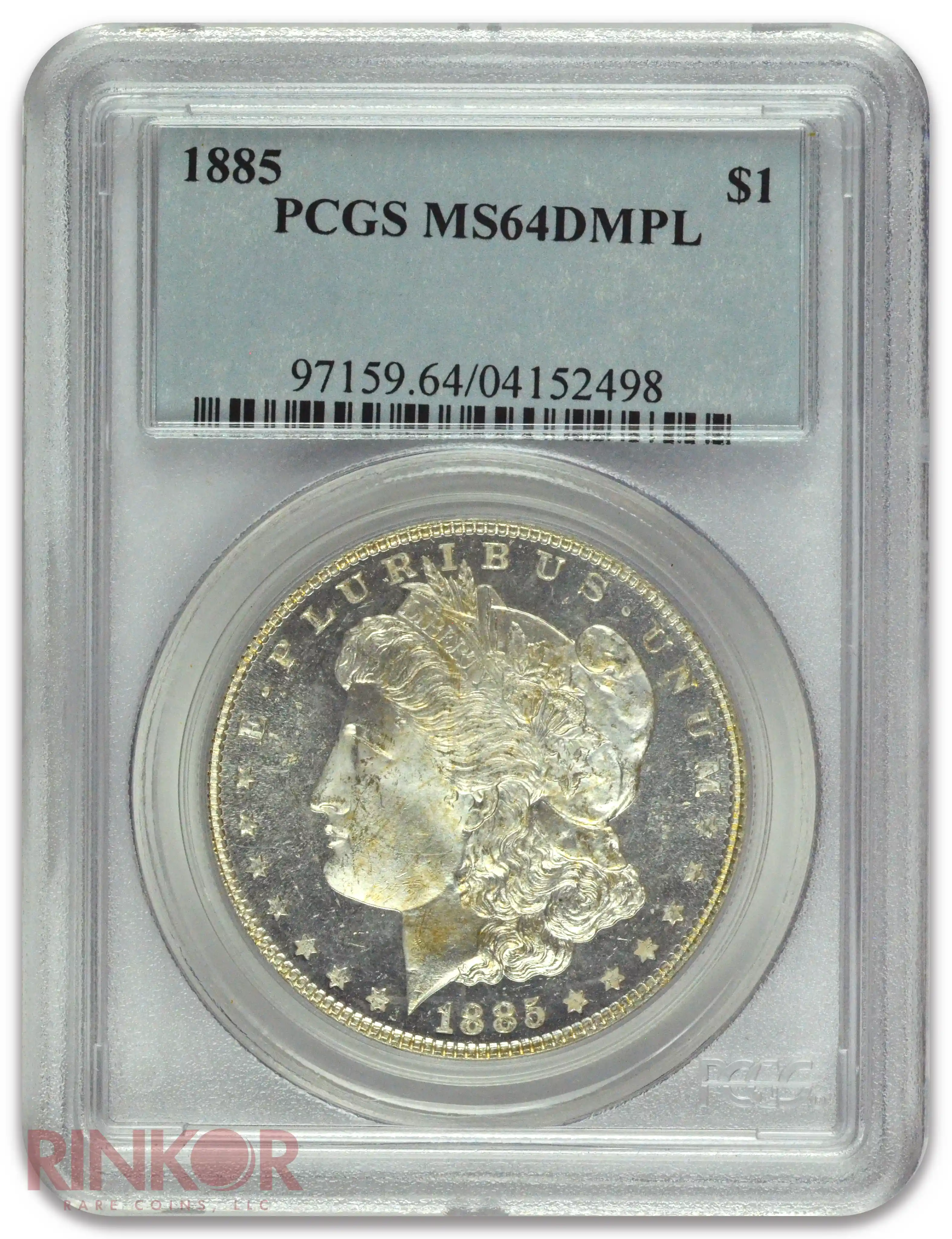 1885 $1 Morgan Dollar PCGS MS 64 DMPL