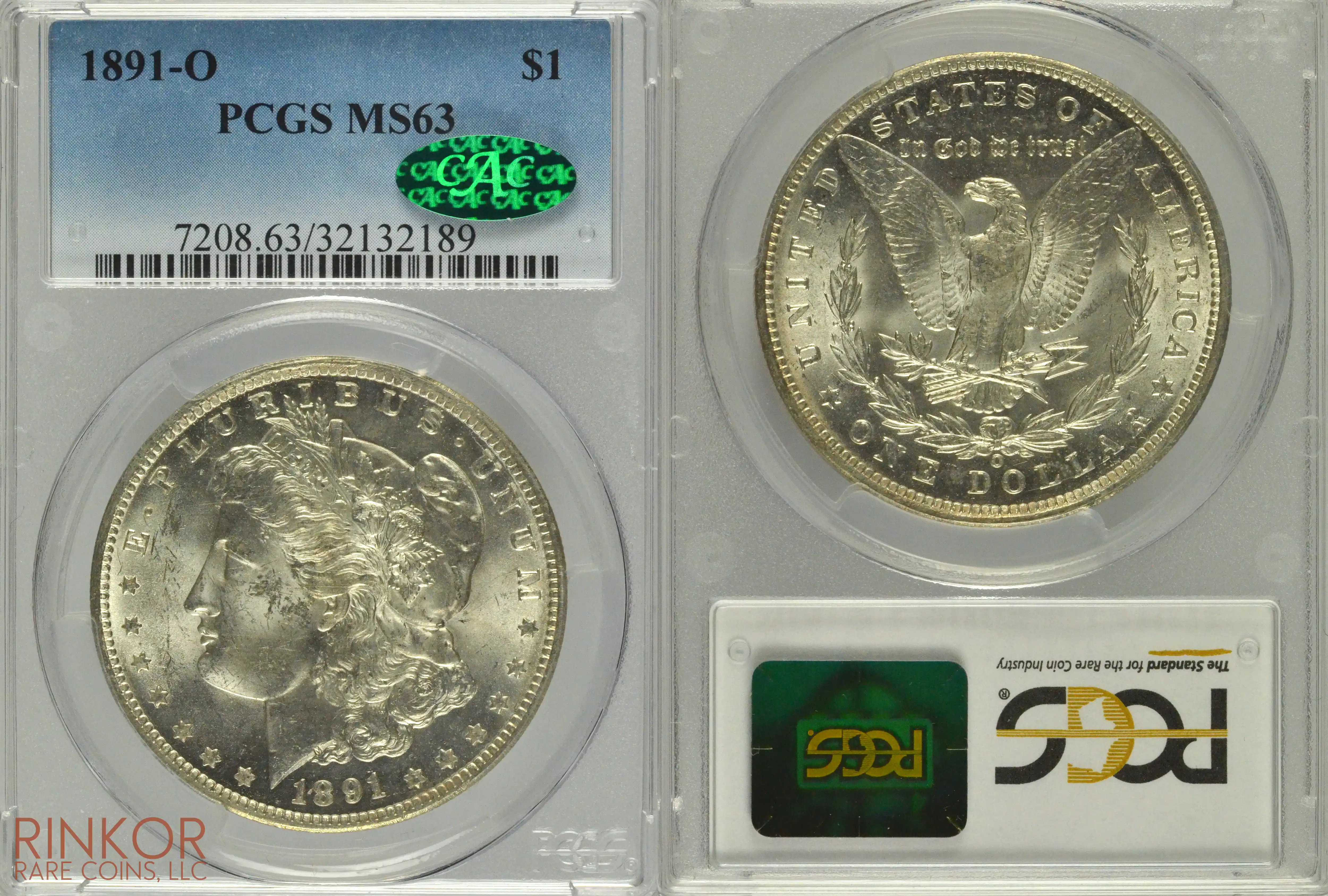 1891-O $1 PCGS MS 63 CAC