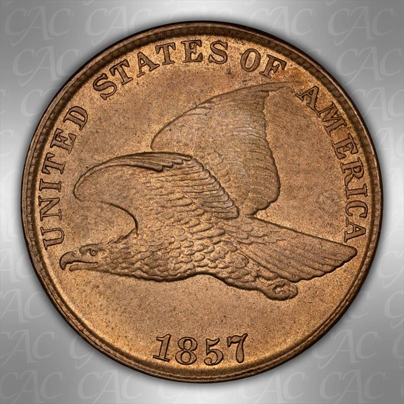 1857 1C CACG MS 64 