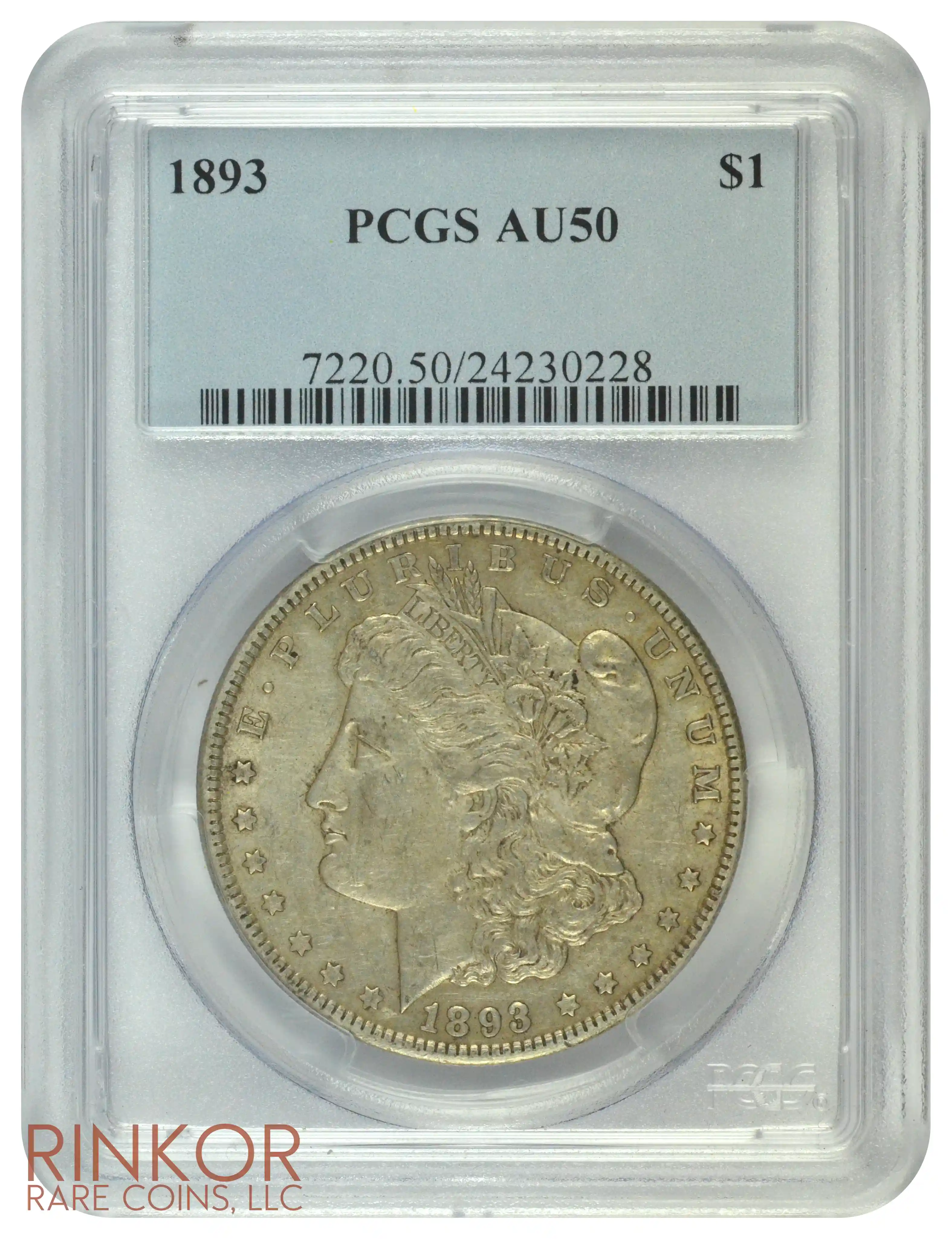 1893 $1 PCGS AU-50