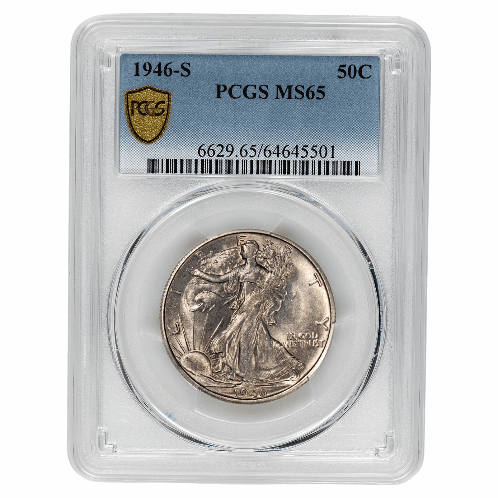 1946-S Walking Liberty Half Dollar 50C PCGS MS 65